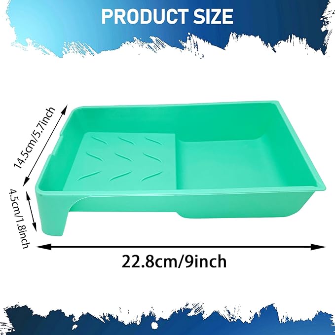 4 Inch Paint Tray, 28 Pack Plastic Paint Roller Tray, Heavy Duty Disposable - Image 2