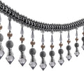 3yards Beading Fringe Trimming Long Beads Tassel Curtain Trim Ribbon Trim by EMDOMO