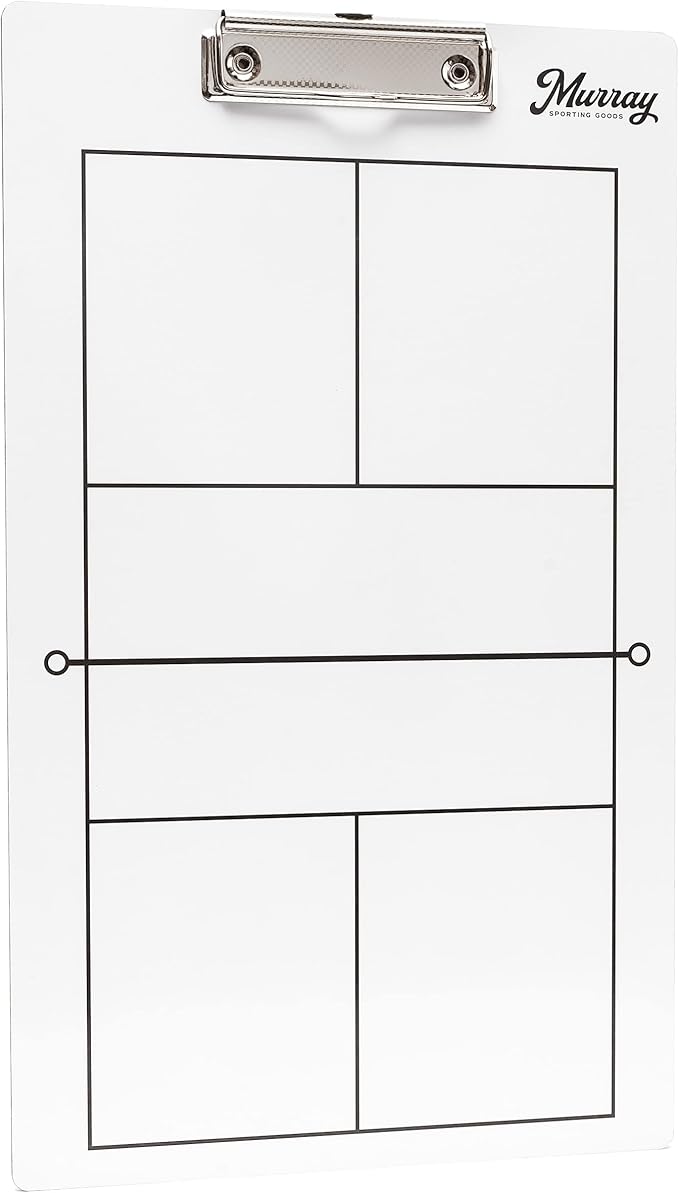 Murray Sporting Goods Dry Erase Coaches Clipboard | Double-Sided Dry Erase White Board