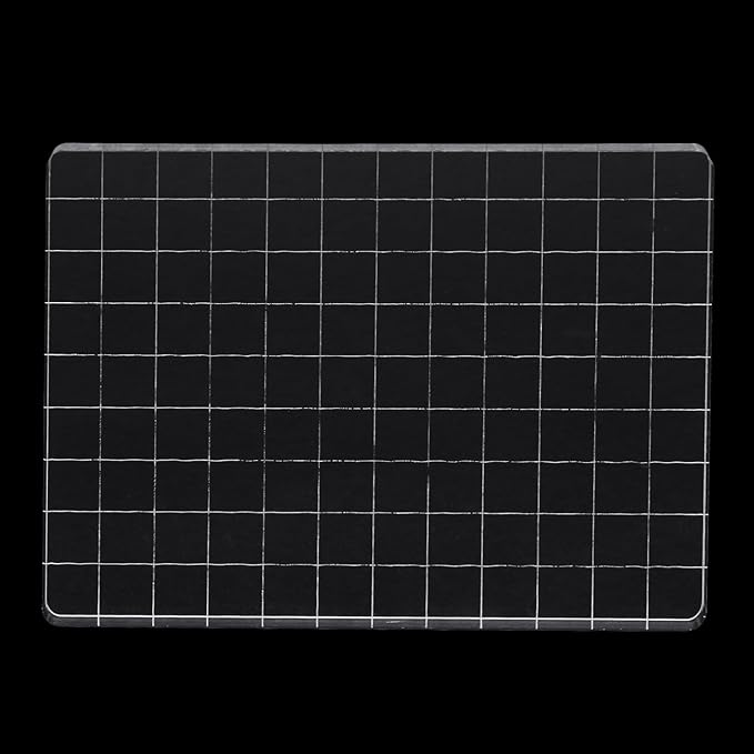 Clear Acrylic Stamp Blocks, 3.54" * 4.92" Acrylic Stamping Block Tool Clear by QIMOO