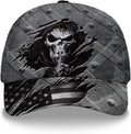 Baseball Cap for Men Women, Skull Cap for Men, Skeleton Gothic Horror Adjustable Strap Sports Soft Caps Outdoor
