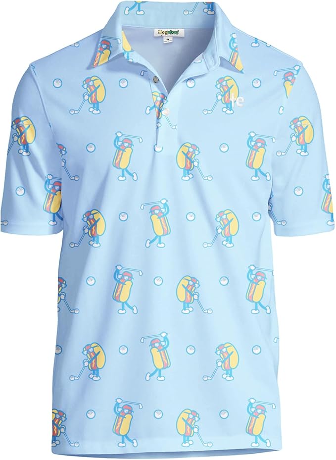 Tipsy Elves Men's Performance Golf Shirt - 4-Way Stretch, Quick Dry, Athletic Cut - Golf Polo
