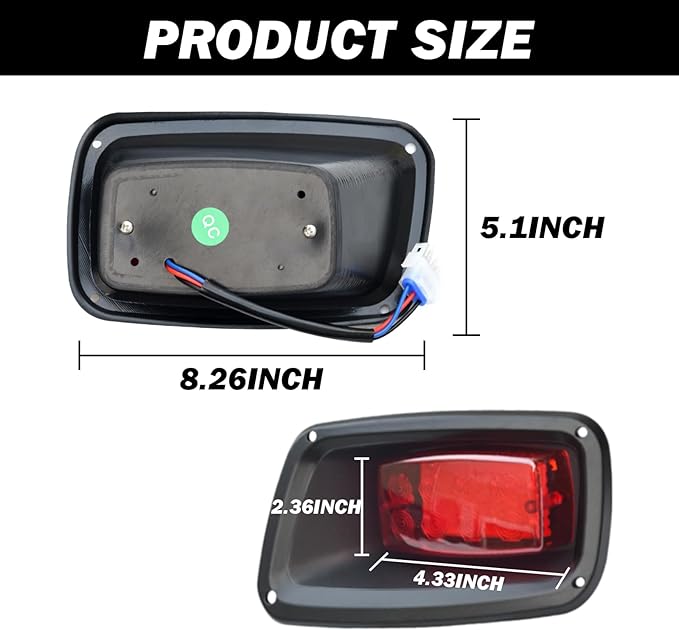 Golf Cart TXT LED Tail Light Kit Compatible with EZGO TXT Led Light 1996-2013 Gas and Electric Rear Replace 12V Light Kit Assembly For EZGO TXT Gas and Electric