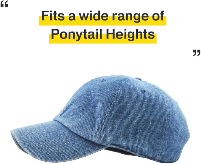 Classic Plain Ponytail Messy High Bun Headwear Adjustable Cotton Trucker Mesh Glitter Hat Baseball Cap