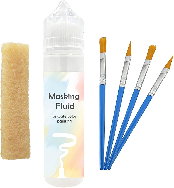 White Watercolor Masking Fluid by Tyrbsvlnar