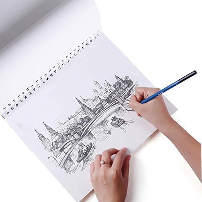 conda 9"x12" Sketch Book, 100 Sheets, Spiral Bound Artist Sketch Pad, Durable - Image 7