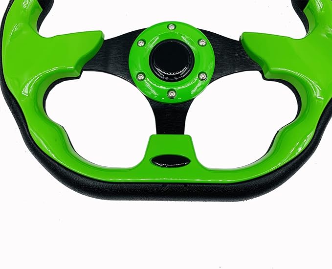 Universal Green Golf Cart Steering Wheel for EZGO RXV & TXT, Club Car DS and Club Car Precedent EZGO Yamaha Golf Car Accessories