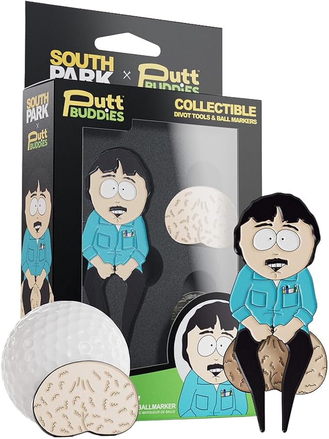 South Park Big B Randy Divot Tool with Attachable Magnetic Ball Marker, Hat Clip and Collectible Gift Packaging, Officially Licensed Golf Accessory Set for Golfers and Fans