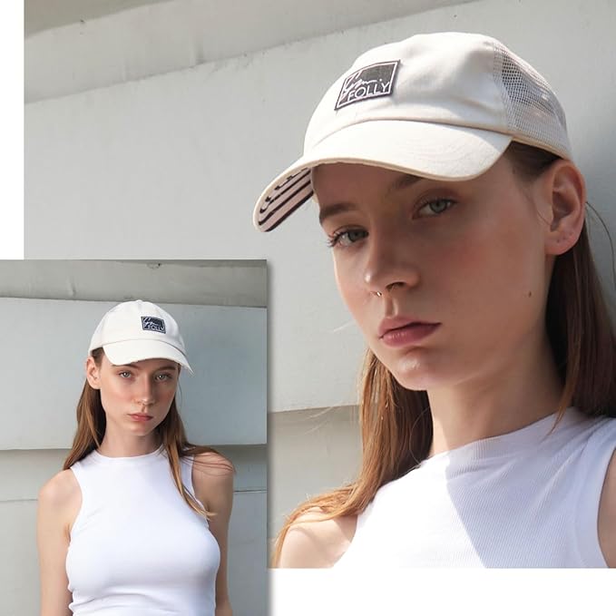 Baseball Cap for Women in Cute Dad Hat Design with Mesh to Stay Cool at The Beach in Summer
