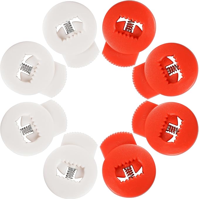 Glove Locks, 8-Pack Baseball/Softball Glove Lace Locks – Vibrant Colors, No Retie Knots, Spring-Lock Tech, Durable Design.