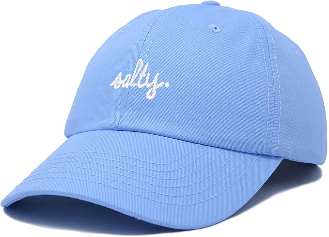 DALIX Salty Embroidered Cotton Beach Baseball Cap Adjustable Dad Hat Womens