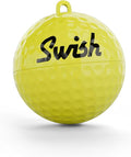 Swish Portable Golf Ball Cleaner - Compact Golf Ball Cleaning Kit & Golf Bag Accessory - Quick & Simple Cleaning with Clip-On Design and Separate Belt Towel, Ideal Golf Gift for Men & Women