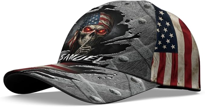 Baseball Cap for Men Women, Skull Cap for Men, Skeleton Gothic Horror Adjustable Strap Sports Soft Caps Outdoor