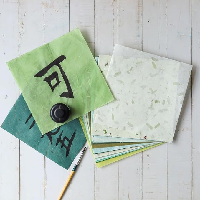 50 Sheets 6 x 6 Inches Natural Fiber Mulberry paper Sheets Square Origami Paper - Image 6