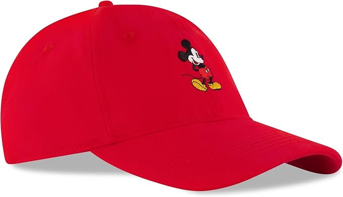 Disney Mens Baseball Cap, Mickey Mouse Adjustable Hat for Adult