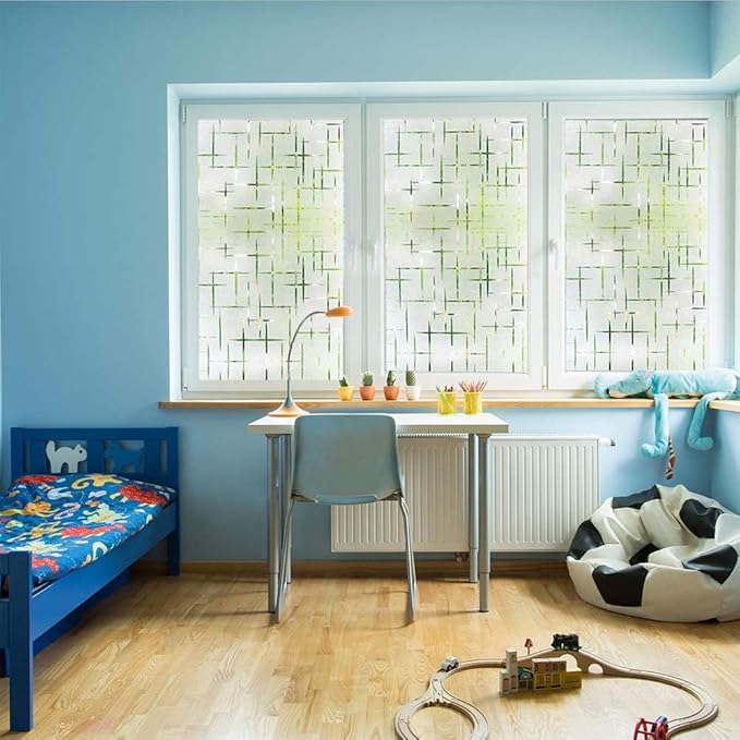 Finnez Frosted Window Film Non-Adhesive, Frosting Privacy Film - Image 2