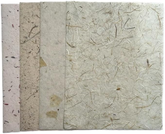 50 Sheets A4 Thin Natural Leaves Rice Straw Mulberry Paper Sheets Art Tissue - Image 9