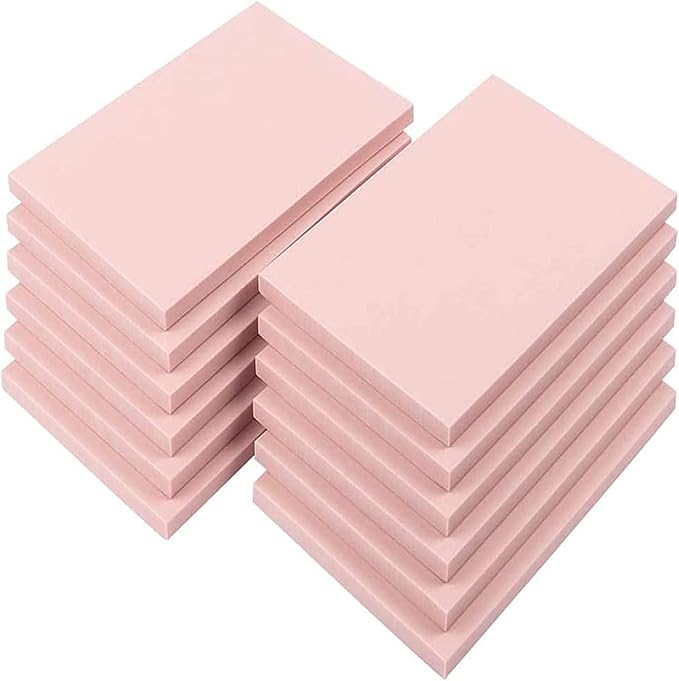 SGHUO 12pcs 4"x6" Pink Rubber Carving Blocks Linoleum Block Stamp Making Kit by SGHUO