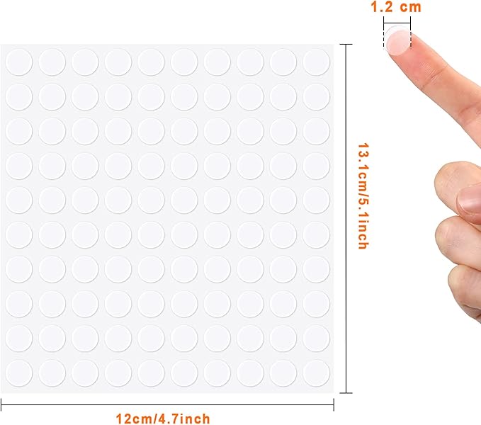 Zonon 1000 Pcs Double Sided Adhesive Dots Clear Glue Point Tape Stickers - Image 2