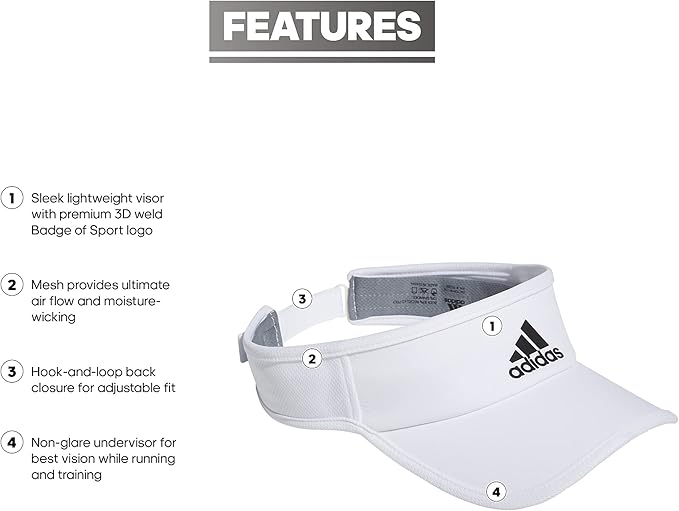 adidas Men's Men's Superlite 3 Visor