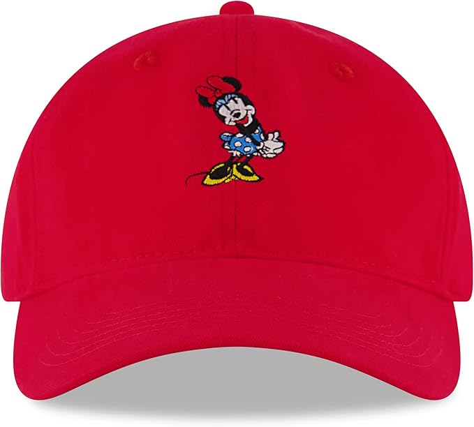 Disney Women's Baseball Cap, Minnie Mouse Adjustable Hat for Adult