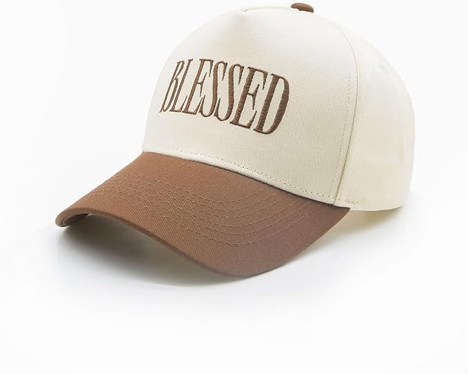 Blessed Trucker Hat, Vintage Embroidered Christian Baseball Caps for Men & Women, Trendy Religious/Birthday Gifts