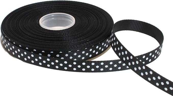 Polka Dot Grosgrain Ribbon 25 Yard Each Roll 100% Polyester - Image 2