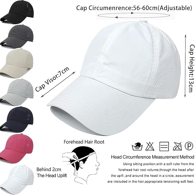 Criss Cross Hat Washed Distressed Baseball Cap Ponytail Hat High Messy Bun Ponycap for Women