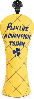 Golf Headcovers Play Like A Champion Today Golf Club Head Covers Advanced Embroidery Premium Leather Driver Headcovers Fairway Wood Covers Hybrid Cover Golf Mallet Putter Cover for DF3 OZ1