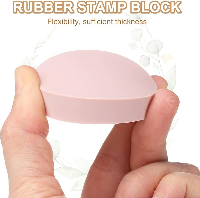 PATIKIL 8Pcs 2" Rubber Carving Blocks, Soft Linoleum Art Carving Block Round - Image 4