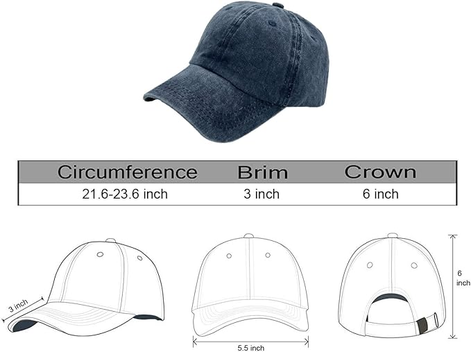 Waldeal Women's Embroidered Dad Hat, Adjustable Vintage Washed Cotton Baseball Cap for Men