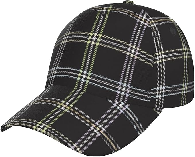 Vintage Cute Plaid Baseball Cap for Men Women,Adjustable Dad Hat Baseball Hat Summer Snapback Cap Outdoor