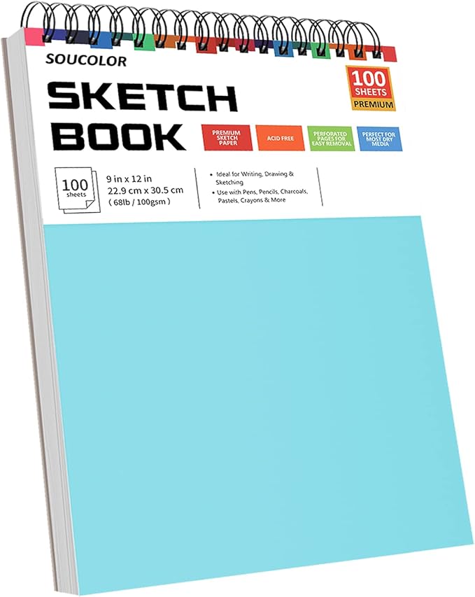 Soucolor 9 x12 Inch Sketch Book, Teen Girl Trendy Stuff, Halloween & Christmas - Image 3