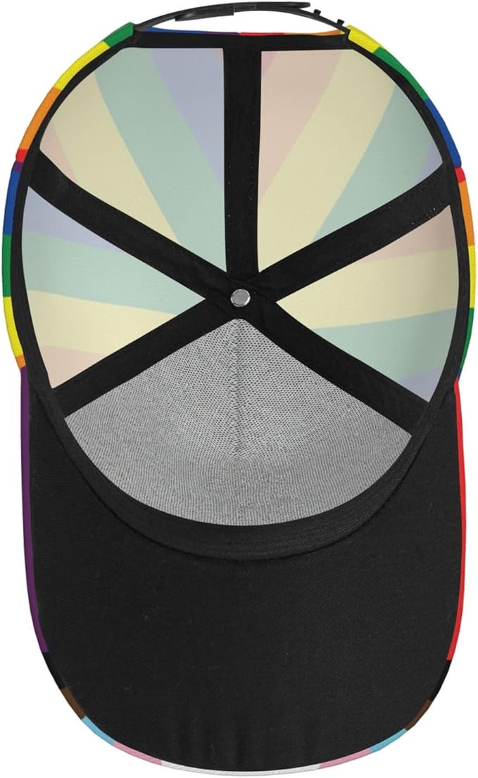 LGBT Gay Pride Rainbow Hat Men Women Baseball Cap Adjustable LGBT Trucker Hat Unisex Style Headwear Hats