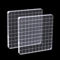 2Pcs Clear Stamp Blocks Set, Square 4 x 4 Inch Acrylic Blocks by QIMOO