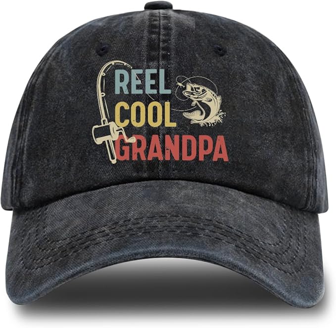Fishing Adjustable Cotton Baseball Cap, Funny Trucker Hat Gift for Men Women Grandpa Dad Fishing Lover Fisherman