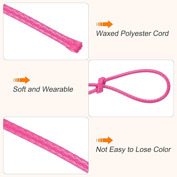 MECCANIXITY Waxed Cord 1.5mm Waxed Thread 87 Yard Wax String Leather Cord - Image 3