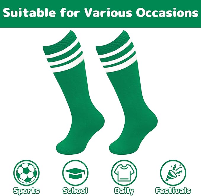 Olreco 1 Pack Toddler Kids Youth Soccer Socks Girls Boys Baseball Socks Youth Knee High Softball Football Accessories Cotton