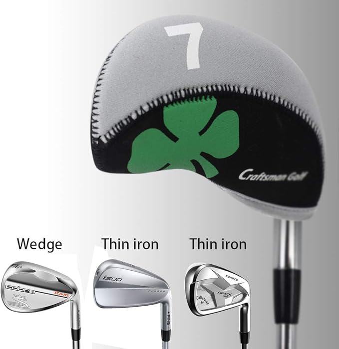 Craftsman Golf US Flag Neoprene Golf Club Head Cover Wedge Iron Protective Headcover for Callaway, Ping, Taylormade, Cobra, Etc.