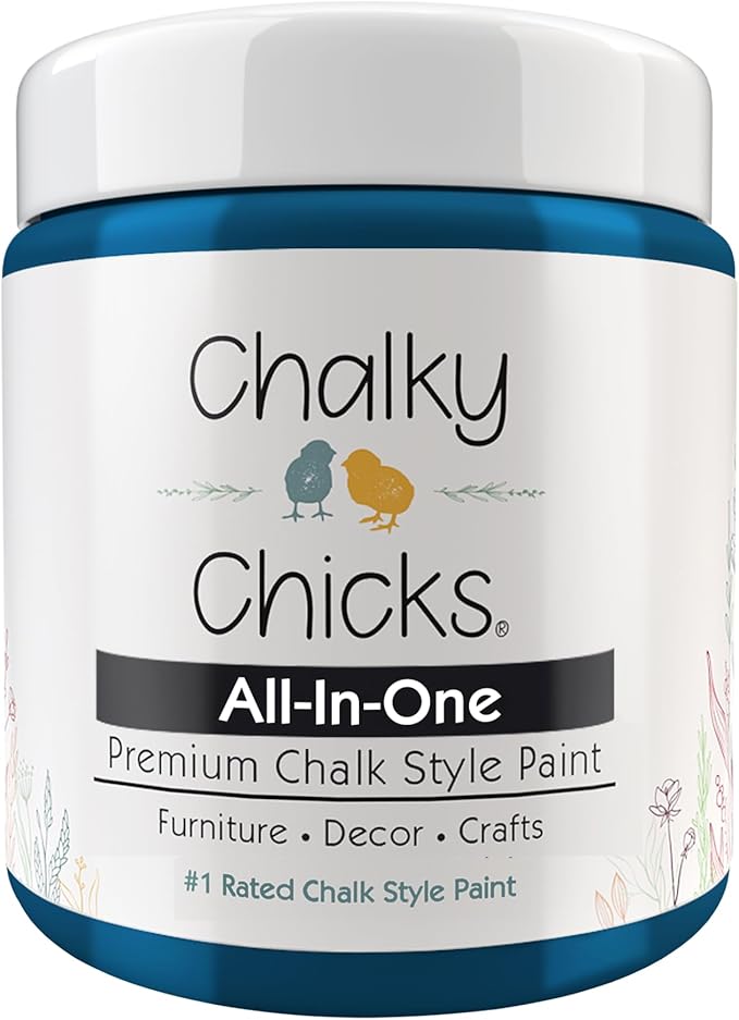 Chalky Chicks 8 Fl Oz Matte Midnight Chalk Paint by ChalkyChicksFurniturePaint
