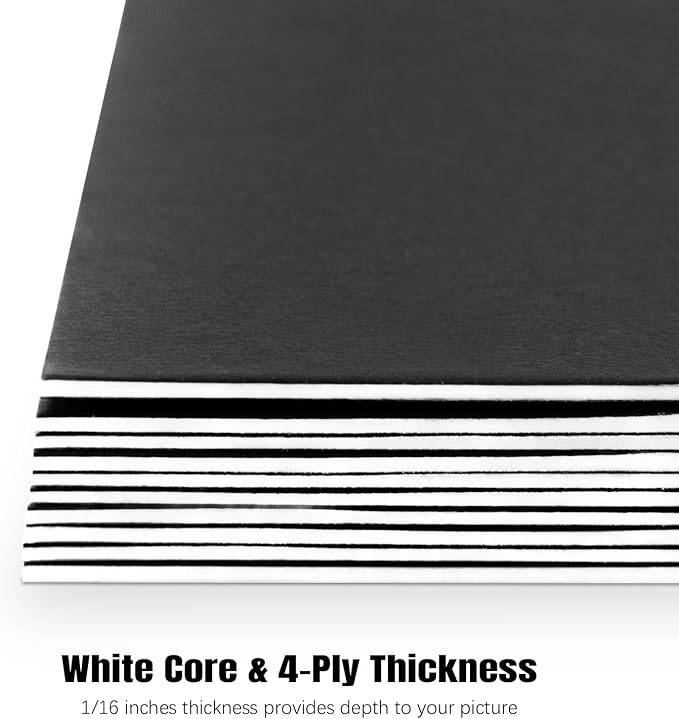 AUEAR, 15 Pack 11x14 Uncut Matte Boards Black Photo Mat Board Great - Image 4