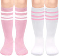 Sarfel Kids Soccer Socks Toddler Soccer Socks Girls Boys Soccer Socks Kids Tube Socks with Stripes Toddler Knee High Socks