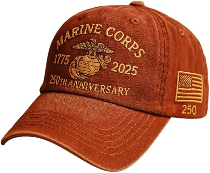 USA 250th Anniversary Hat, Adjustable 250th Anniversary Printed Patriotic Baseball Caps, Tribute Retro Washed Hat