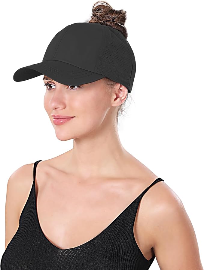 ZTL Women's High Ponytail Baseball Cap Performance Running Hat Quick Dry Mesh Sports Cap Unstructured Dad Trucker Hats