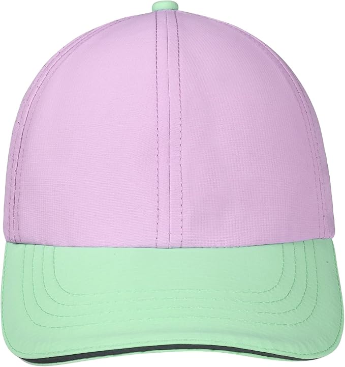 Little Girls Reflective Baseball Cap Criss Cross Ponytail Hat Kids Quick Dry Mesh Summer Sports Hat for Toddler Ages 3-8
