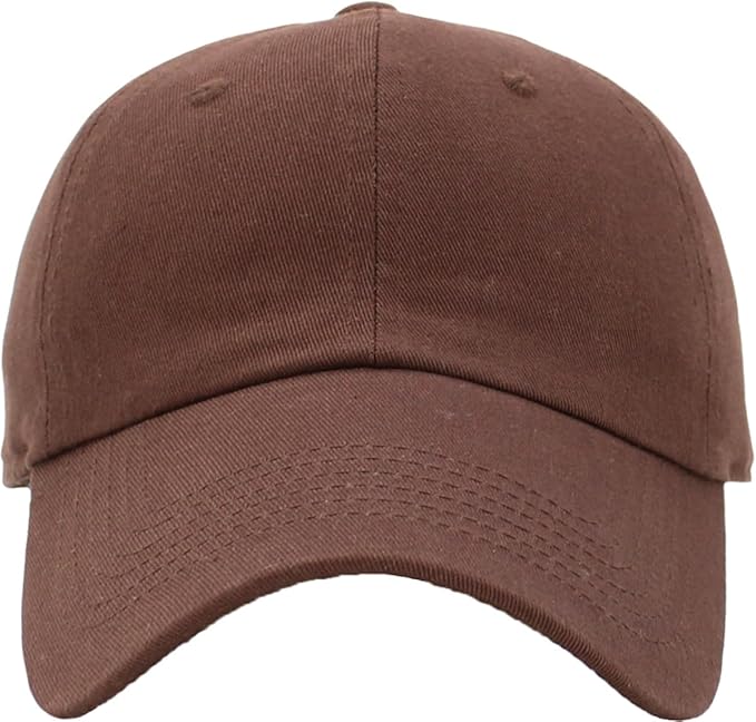 KBETHOS Classic Unisex Cotton Adjustable Low Crown Baseball Cap – Plain Dad Hat