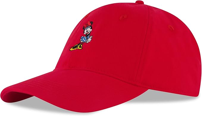 Disney Women's Baseball Cap, Minnie Mouse Adjustable Hat for Adult