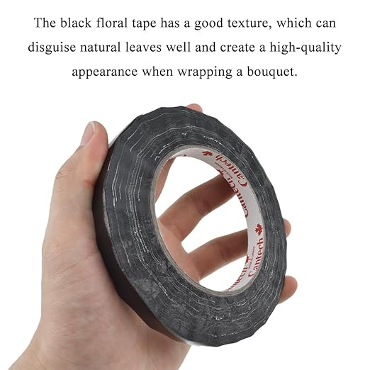 HAHIYO Black 0.5Inch Wide Floral Tape Waterproof Florist Tape Flower Wrap - Image 5