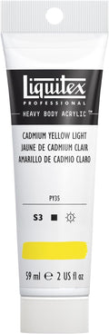 Liquitex Professional Heavy Body Acrylic Paint, 2-oz Tube, Cadmium Yellow Light by Liquitex