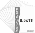 Somime 10 Pack Backing Boards, 8.5x11 Uncut White Mats Matboards, Acid-Free by SOMIME